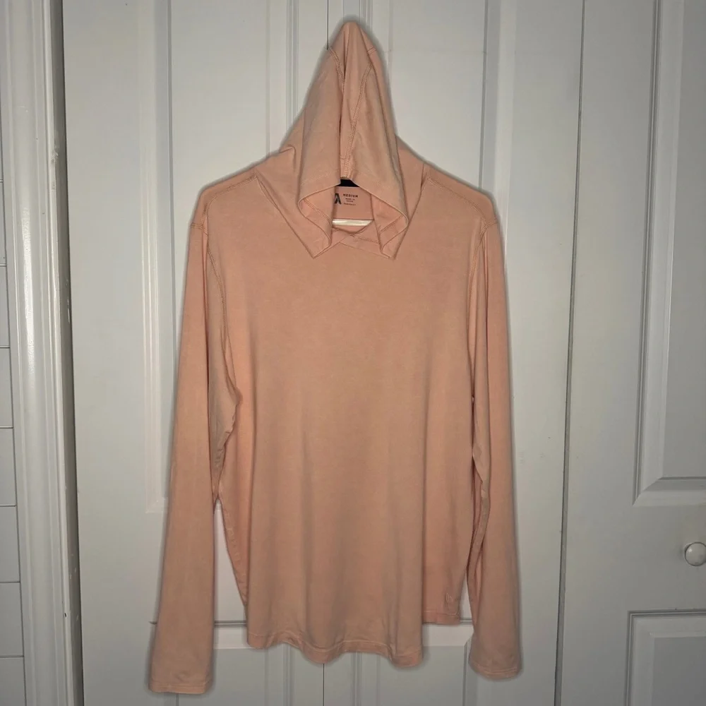 VRST Essential Hoodie Mens Size Medium Pink Bloom Modal Cotton Stretch UV 30+ - Picture 1 of 7